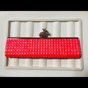 Kate Spade bright pink long clutch